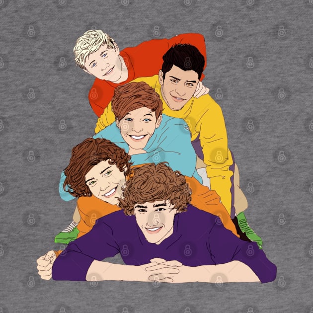 one direction lineart friedship by PIRAKUNENG